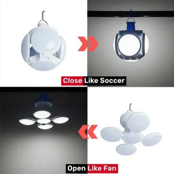 Solar Outdoor Folding Light Portable USB Rechargeable LED Bulb Search Lights Camping Torch Emergency Lamp for Power Outages - Image 4