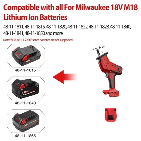 Electric Reciprocating Saw Electric Horse Knife Small Outdoor Handheld Cutting Saw Fit Makita/Dewalt/Milwaukee 18V Battery - Image 5