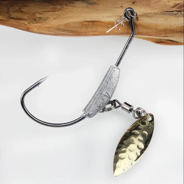 3pcs Crank Weighted Hooks Offset Fishing Jig Head Metal Spoon Sequin Add Weight Lures With Twist Lock Barbed Hook Fishing Tackle - Image 6
