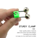 Plastic Fishing Bells Clips Night Fishing Rod Fish Bite Bait Alarm Indicator with Dual Alert Bells Outdoor Fishing Rod Tip Clips - Image 4