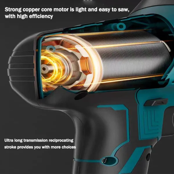 3600W Brushless Electric Reciprocating Saw Horse Knife Small Handheld Outdoor Cutting Saw Fit Makita/Dewalt/Milwaukee 18VBattery - Image 2