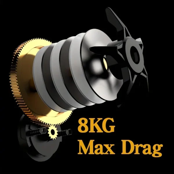 Integrated Ak Water Drop Wheel, Durable Stainless Steel Left and Right Hand, Interchangeable Enhanced Type 7:2:1 Speed up to Resistance 8kg - Perfect for Salty, Water and Freshwater Fishing - Image 2