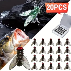 Bionic Fly Fishing Lure Realistic Soft Fly Fishing Bait Trout Jigs Swimbait Bass Fly Fishing Lures with Hook Fishing Accessories