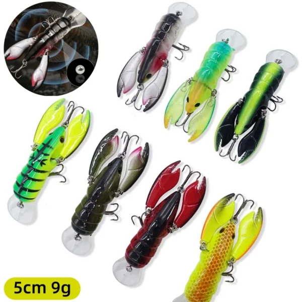 Crayfish Fishing Lures Jointed Craw ABS Bionic Hard Bait with Sharp Hook Fishing Bait Artificial Lure for Snakehead Bass - Image 1