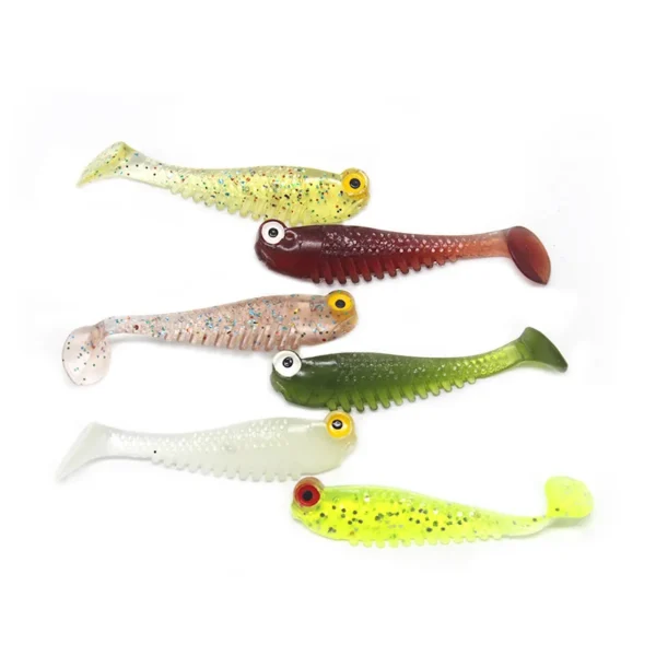 10pcs Soft Luminous Fishing Lures Silicone Small Worm Lures Shaking Bait Luminous Bait Artificial Baits Carp Fishing Accessories - Image 3
