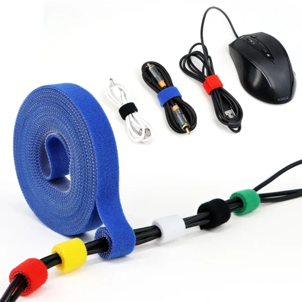 5Meter/Roll Reusable Cable Tie Width 10 15 20 25mm Hook Loop Bundle DIY Accessories Double-sided Straps Wire Management Fastener - Image 6