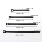 Wire Organizer Releasable Cable Ties Black 15 20 25 30cm Nylon Hook Loop Straps Wrap Zip Bundle Bandage Tie Plastics Fastening - Image 2