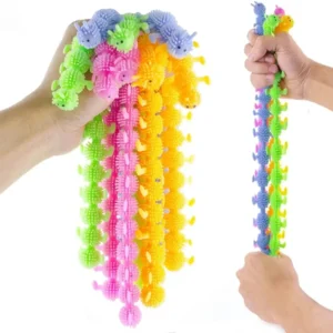 Luminous Caterpillars Fidget Toys Sensory Toy For Anxiety Stress Relief Fuzzy Stretchy Worm Glow Caterpillars Party Supplies