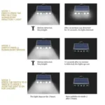 Powerful 4 LED Solar Security Lights Outdoor Decor Sensor Motion 3 Modes Street Waterproof Lamp Wall Night Work Light for Garden - Image 3