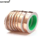 Length 20M Adhesive Conductive Copper Foil Tape 5/6/8/10/15/20/25/30/35/40/45/50mm Single/Double Sided Conduct Copper Foil Tapes