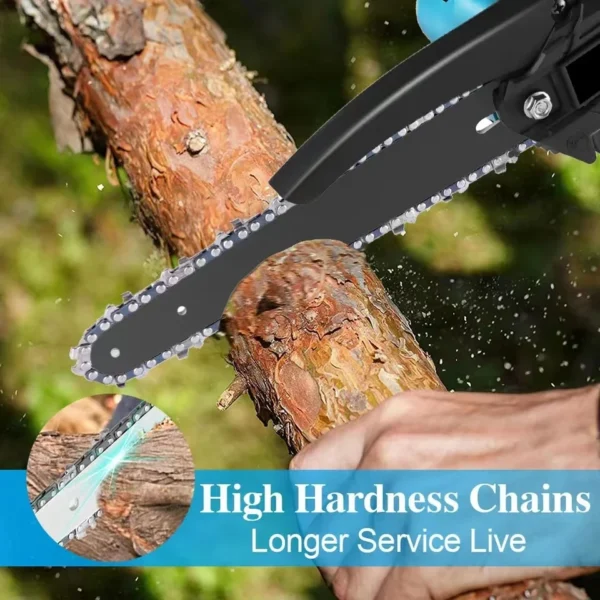 8 Inch Electric Chain Saw Handheld Portable Chainsaw Tree Wood Cutter Pruning Garden Power Tool Compatible Makita 18V Battery - Image 4
