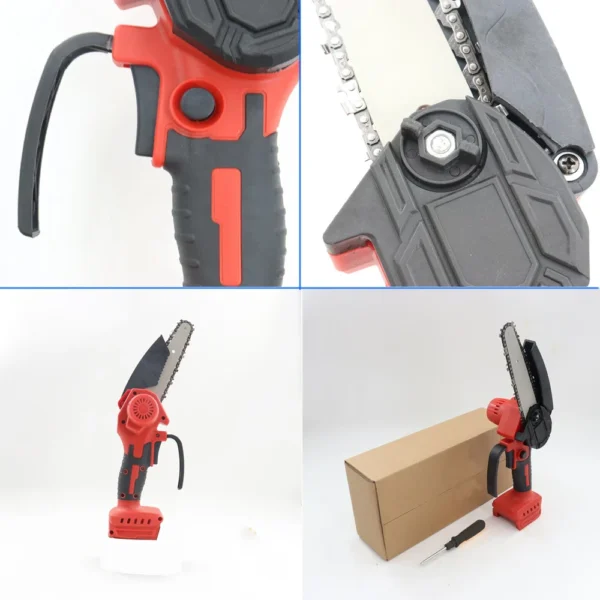 4/6In Mini Chainsaw Cordless Woodworking Handheld Garden Electric Saw Cutting Power Tool Fit Makita/Dewalt/Milwaukee 18V Battery - Image 3