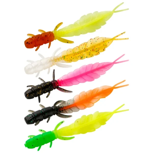 10PCSNew Soft Trout Lure Miniature Two-Color Needle Tail Silicone Bait Wobbler Lure Gelatinous Bait Mandarin Fishing Accessories - Image 2