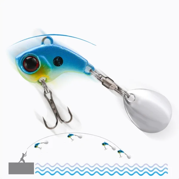 Fishing Lure Kit Metal Artificial Sinking Lures Hard Tail Spinners Fishing Lure Rotating Spinner Spoons Crankbait Fishing Tackle - Image 5