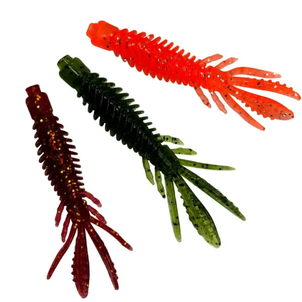 10PCS Soft Floating Shrimp Larva Baits 1.8g-2.2g Silicone Shrimp Fishing Lures Rubber Worm Swimbaits Pike Wobblers Bait Tackles - Image 6