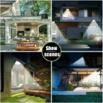 Solar Light Outdoor Waterproof 160COB Street Wall Lamp with Motion Sensor LED Flood Lights for Home Garden - Image 2