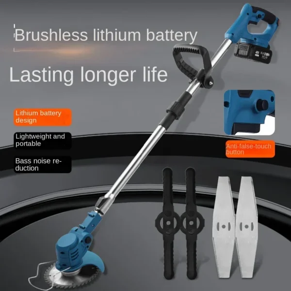 Cordless Lawn Mower Handheld Electric Grass Trimmer Adjustable Garden Tools For Makita 18V Battery - Image 1