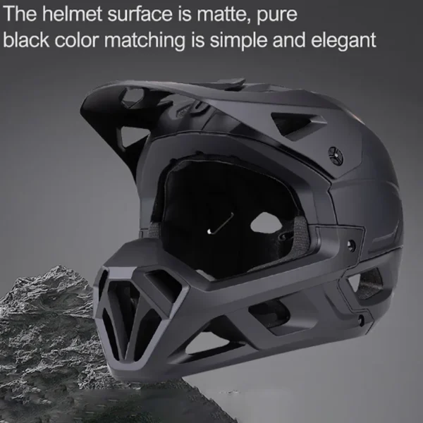Horntour Adult Full Face Bike Helmets for MTB Mountain Bike Helmet Chin Guard Breathable Safety Bicycle Helmet Riding Equipments - Image 1