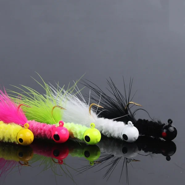20/10PCS Fishing Lure Feather Jig Head Fly Fishing Hooks Butterfly Insects Style Salmon Flies Trout Single Lure Fishing Tackles - Image 5