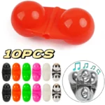 Fishing Double Rattle Beads Fishing Attractor Bell Plastic Catfish Bass Rig Rattles Bells Sea Fishing Bait Alarm Loud Bells Tool