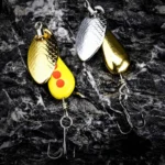 New Metal Spinner Spoon Fishing Lure Micro Rotating Sequins Bait Single Hook and Triple Hook Sequins Spoon Fishing Lures Tackles - Image 3