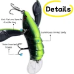 Crayfish Fishing Lures Jointed Craw ABS Bionic Hard Bait with Sharp Hook Fishing Bait Artificial Lure for Snakehead Bass - Image 6