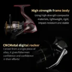 1 Piece Two-Hand Rotating Fishing Reel, He1000-7000 Series, 5.2:1 Gear Ratio, 22.05lb Extraction, Smooth and Sensitive Aluminum Alloy Body, Pa Nylon, Left/Right Hands Can Be Changed, Suitable for Freshwater and Saltwater - Image 5