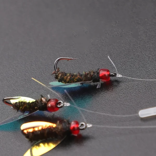 10PCS Bionic Fly Lure Bait Fly Hook Winged Insect Bait White Strips Realistic Bottle Flying Sea Bass Predatorium Freshwater Bait - Image 5