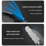 8 Inch Electric Chain Saw Handheld Portable Chainsaw Tree Wood Cutter Pruning Garden Power Tool Compatible Makita 18V Battery - Image 2