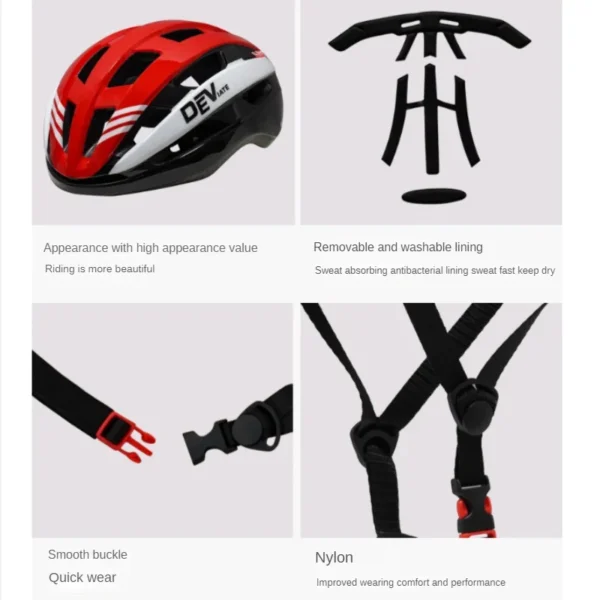DEV Cycling MTB Helmet for Mountain Road Bike Safety Breathable Road Racing Cap Bicycle Helmet Safety Motorcycle Equipment - Image 4
