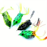 5 Pieces of High-Quality Frog-Shaped Baits with Storage Box - Sharp Hooks and Realistic Design, Suitable for Upper Freshwater Fishing - Image 5