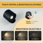 Led Double Head Wall Lamp Touch Control Remote 360 Rotatable USB Recharge Wireless Portable Night Light For Bedroom Reading Lamp - Image 4