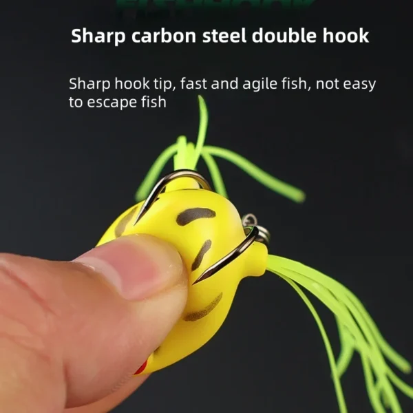 Soft Tube Bait Frog Lures Set Plastic Fishing Lure with Hooks Top Water Bass Fishing Lures for Bass Saltwater Freshwater Fishing - Image 6