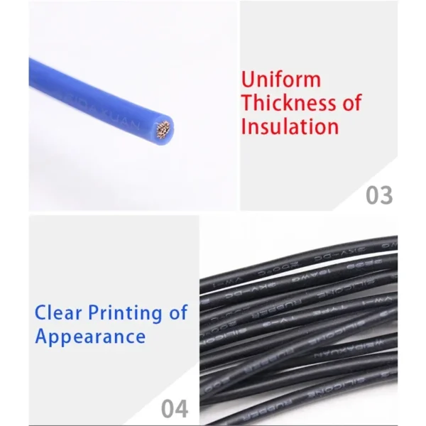 1/10M 14/16/18/20/22/24/26/28/30AWG UL3239 3KV Silicone Wire Insulated Tinned Copper Electrical Cable 3000V - Image 3