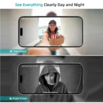 Wireless smart video doorbell, 2.4G WiFi home security camera, 2-way audio, night vision, battery, secure home monitoring - Image 3