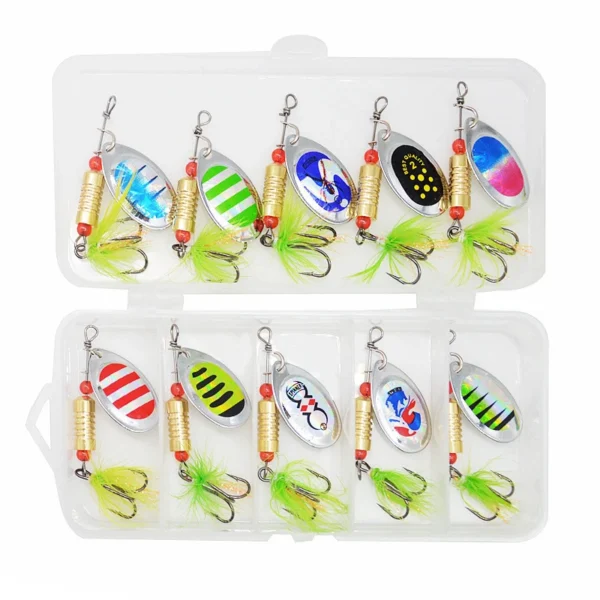 Fishing Spoons Lures Metal Baits Set Artificial Hard Bait Metal Spoon Spinner Fishing Lure Kit with Box for Freshwater Saltwater - Image 4