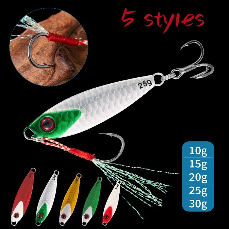 kf-S3e881c75ba7244fe9622bb90a49b08161 Jigging Lures Off Shore Fishing Lure Slow Metal Jig Artificial Bait 10G 15G 20G 25G 30G Casting Jigging Spoon Fishing Tackle - Image 1