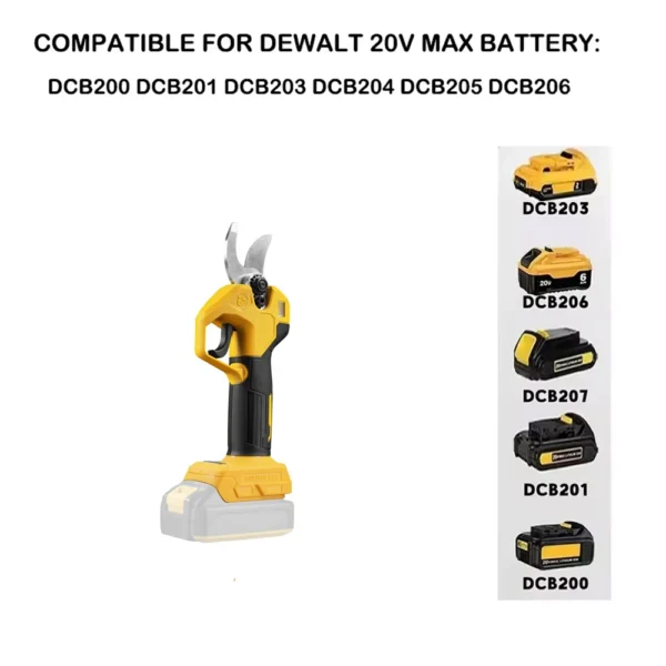 Brushless Electric Pruning Shears Garden Tool Pruner With LED Display Cordless Garden Scissors Fruit Tree Fit Dewalt 18V Battery - Image 5