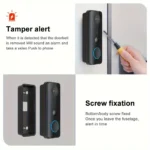 Tuya 3MP WiFi wireless Smart video doorbell Outdoor doorbell camera automatically sensing PIR motion detection 5200MA waterproof - Image 3