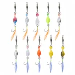 10/5PCS Twisted Metal Fishing Lures Spinner Jigging Baits 360 Degree Rotating Lures with Feather Metal Jigs Fishing Accessories - Image 2
