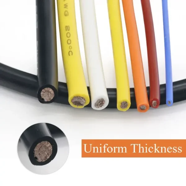 1~50m Super Soft Silicone Electronic Wire Cable 30 28 26 24 22 20 18 16 14 12 11 10 8 AWG Heat-Resistant Insulated Copper Wires - Image 5