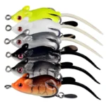 5cm 3D Artificial Mouse Fishing Lure Soft Silicone Bionic Floating Baits Freshwater Double Hook Barb Thunder Frog Catfish Bait - Image 2