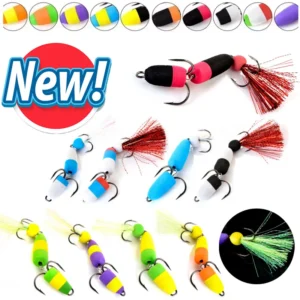 Newest Mandula Polychrome Fishing Lure Soft Lures Foam Bait Swimbait Wobbler Bass Pike Lure Artificial Baits with 2 Treble Hooks
