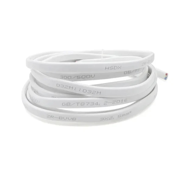 1 Metrer BVVB Pure Copper Single Core PVC Insulatoin Wire 1 1.5 2.5 4 6mm 2 3 Cores Copper Sheathed Wire White - Image 5