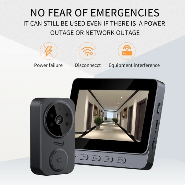 Wireless wireless smart video doorbell,Wireless intercom,Real-time notification,Two-way HD camera,Night vision monitor HD camera - Image 6