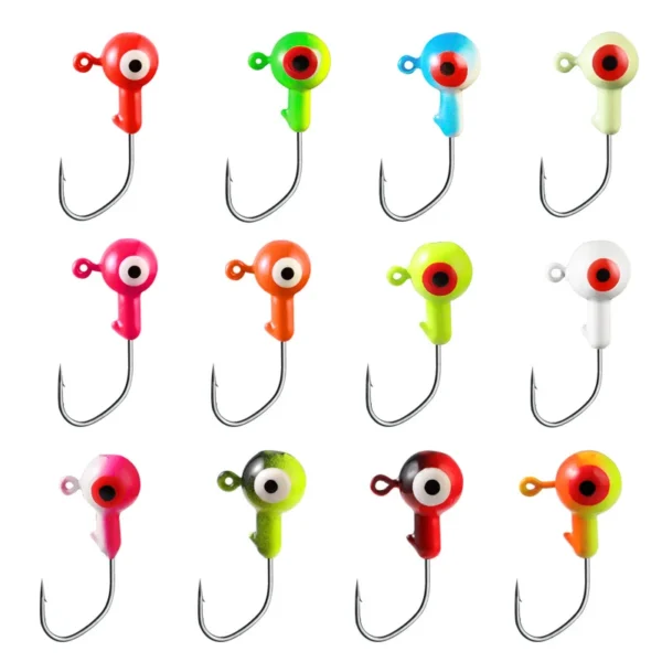 9PCS Jig Head Hook 0.8g/1.75g/3.5g/5g Crank Mix Colors Fishing Hook head Jig Lure Hard Bait Soft Worm Jig Hookfor Fishing Tackle - Image 2