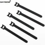 Wire Organizer Releasable Cable Ties Black 15 20 25 30cm Nylon Hook Loop Straps Wrap Zip Bundle Bandage Tie Plastics Fastening