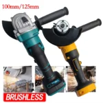 M14 Brushless Electric Angle Grinder 100MM/125MM Cutting Woodworking Tool No Battery Variable Speed Fit Makita 20v Ni Battery