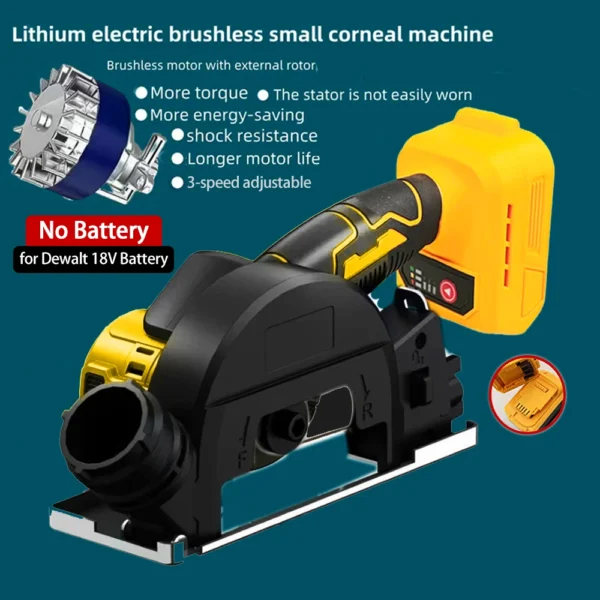 Brushless 3In Mini Angle Grinder External Rotor Electirc CUT OFF Cutting Circular Saw High Power Tool Fit Dewalt 20V No Battery - Image 1