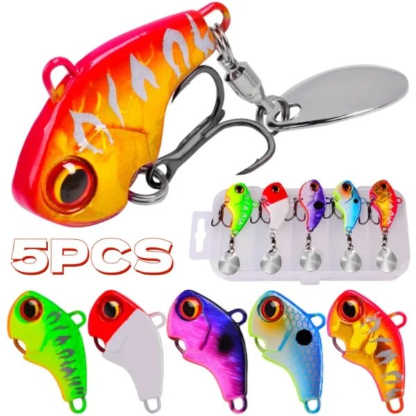 Fishing Lure Kit Metal Artificial Sinking Lures Hard Tail Spinners Fishing Lure Rotating Spinner Spoons Crankbait Fishing Tackle - Image 1